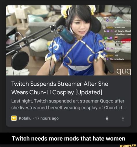 Twitch Suspends Streamer After She Wears Chun